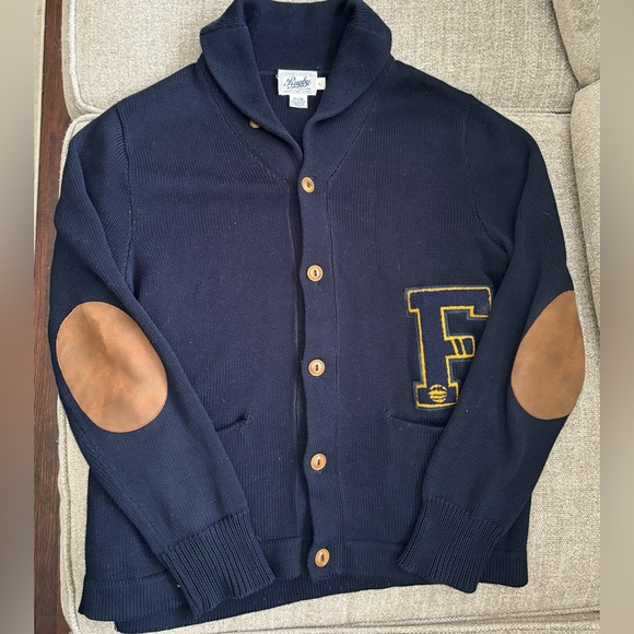 Rugby Ralph Lauren Other - ✨RUGBY RALPH LAUREN Varsity Cotton Knit Shawl Collar Cardigan Sweater Vintage
